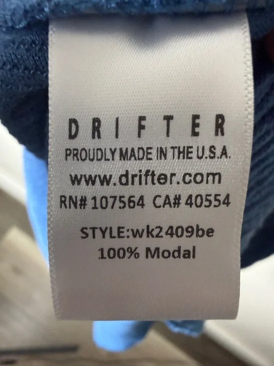 DRIFTER Blue Ribbed Modal Soft Knit Racerback Long Tank Top - Picture 8 of 11